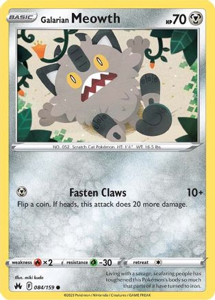 Galarian Meowth 084  - Common