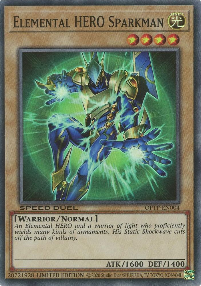 Elemental HERO Sparkman (OPTP-EN004) - Super Rare