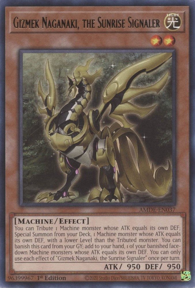 Gizmek Naganaki, the Sunrise Signaler (AMDE-EN037) - Rare