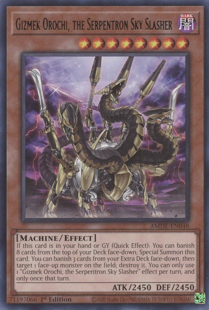 Gizmek Orochi, the Serpentron Sky Slasher (AMDE-EN048) - Rare