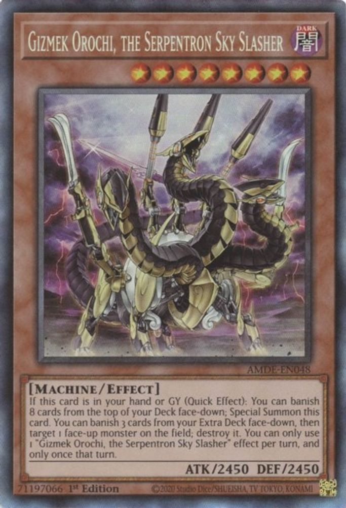 Gizmek Orochi, the Serpentron Sky Slasher (CR) (AMDE-EN048) - Collector's Rare