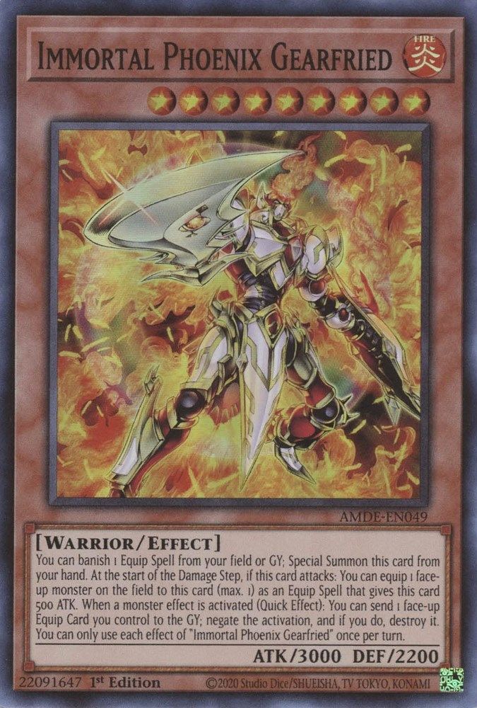 Immortal Phoenix Gearfried (AMDE-EN049) - Super Rare