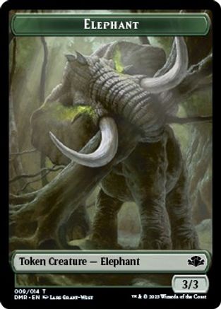 Elephant // Sheep Double-Sided Token (DMR-9 // 12) - Dominaria Remastered Foil