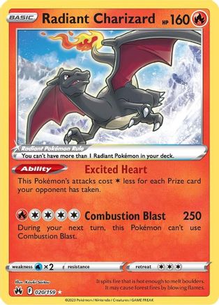 Radiant Charizard 020  - Holofoil - Radiant Rare
