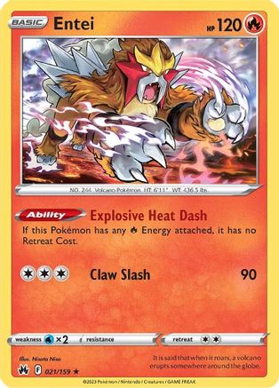 Entei 021  - Holofoil - Holo Rare