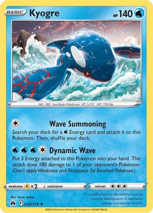 Kyogre 036  - Holofoil - Holo Rare