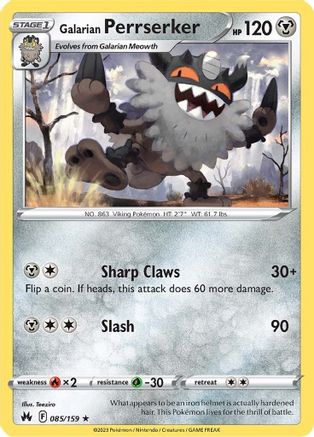 Galarian Perrserker 085  - Rare