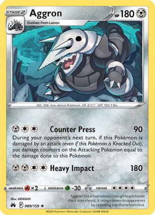 Aggron 089  - Holofoil - Holo Rare