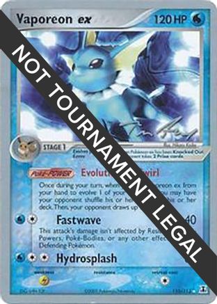 Vaporeon ex - 2007 (Tom Roos) 110  - Ultra Rare