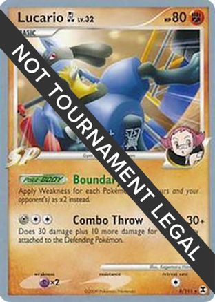 Lucario GL - 2009 (Tsubasa Nakamura) 008  - Rare