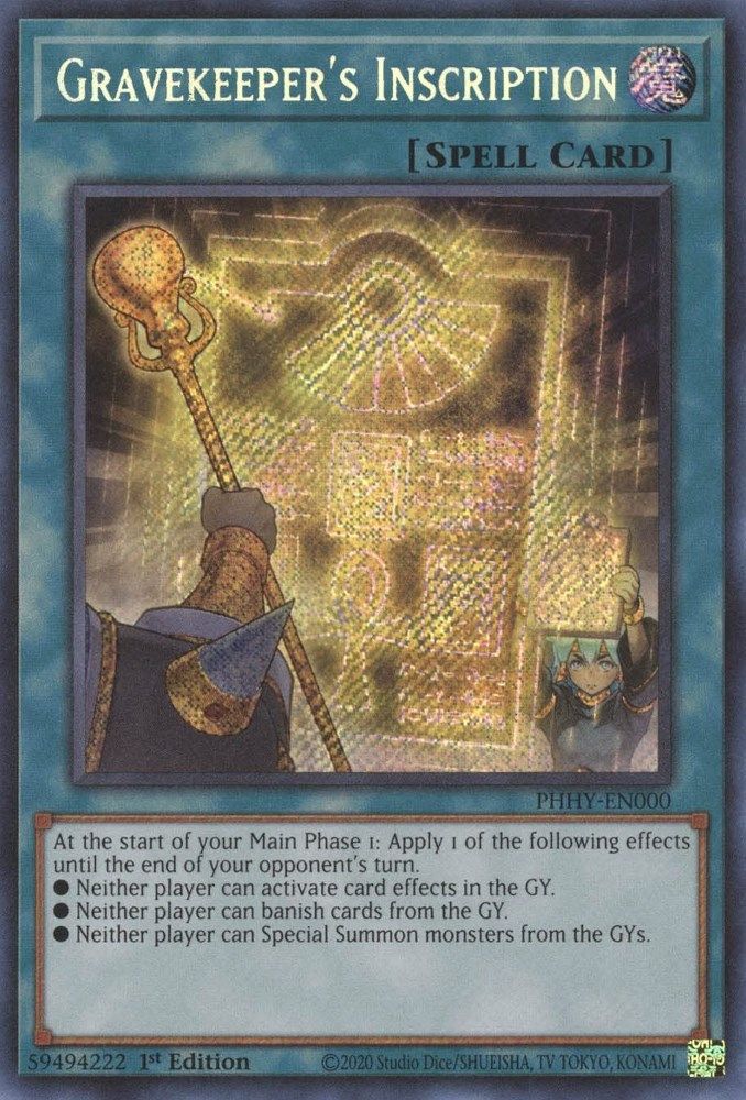 Gravekeeper's Inscription (PHHY-EN000) - Secret Rare