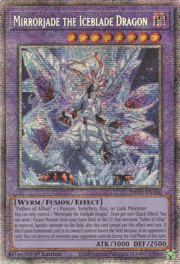 Mirrorjade the Iceblade Dragon (Starlight Rare) (PHHY-EN100) - Starlight Rare