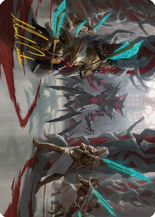 Goldwardens' Gambit Art Card (Gold-Stamped Signature) (ASONE-029) - Art Series: Phyrexia: All Will Be One