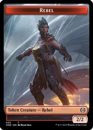 Rebel // Phyrexian Golem Double-sided Token (ONE-) - Phyrexia: All Will Be One Foil