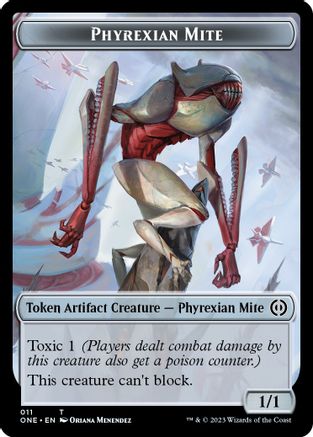 Phyrexian Mite (011) // Samurai Double-sided Token (ONE-) - Phyrexia: All Will Be One Foil