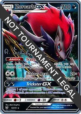 Zoroark GX (53/73) (Carte de victoire - Robin Schulz) [Championnats du monde 2018] 