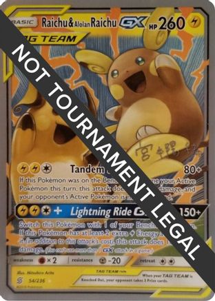 Raichu &amp; Alolan Raichu (54/236) (Juge Pikarom - Haruki Miyamoto) [Championnats du monde 2019] 