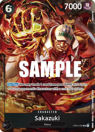 Sakazuki (Alternate Art) (OP02-099) - Super Rare