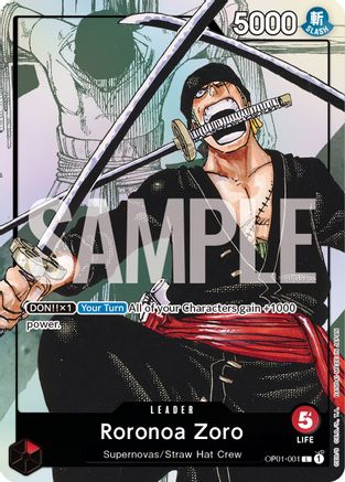 Roronoa Zoro - OP01-001 (Alternate Art) (OP01-001) - Promo