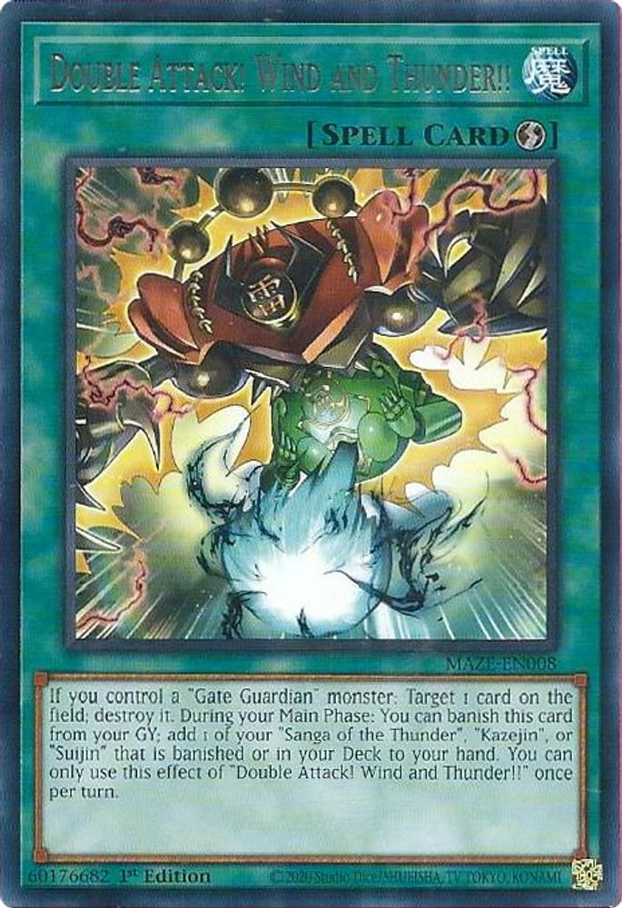 Double Attack! Wind and Thunder!! (MAZE-EN008) - Rare