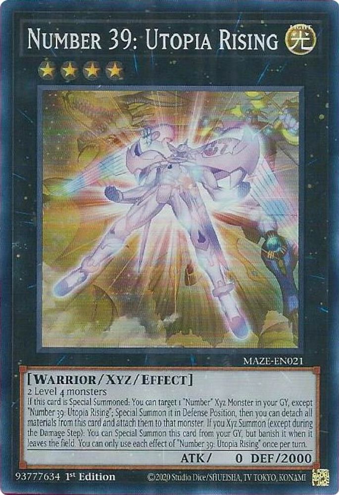 Number 39: Utopia Rising (MAZE-EN021) - Super Rare