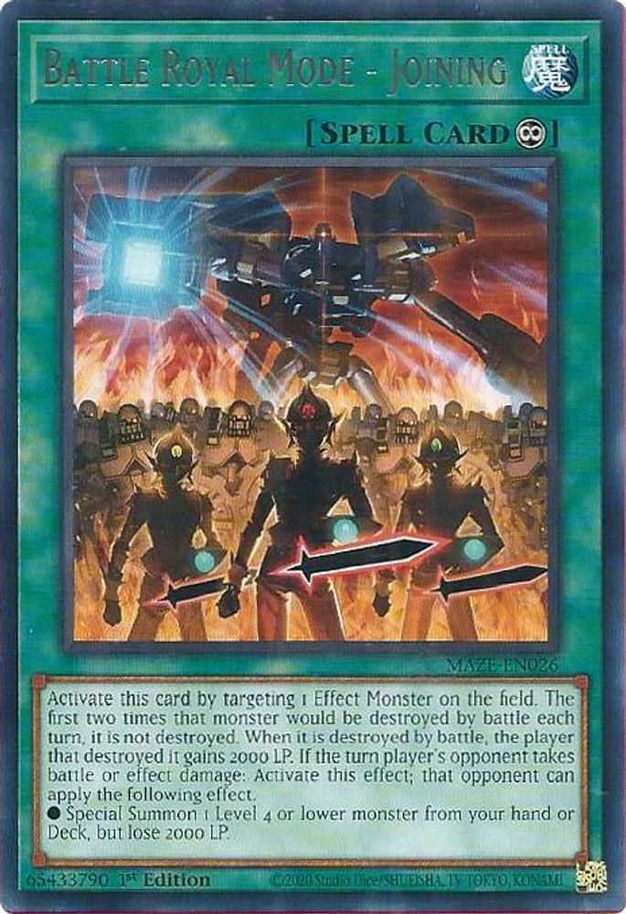 Mode Battle Royal - Rejoindre [MAZE-EN026] Rare 