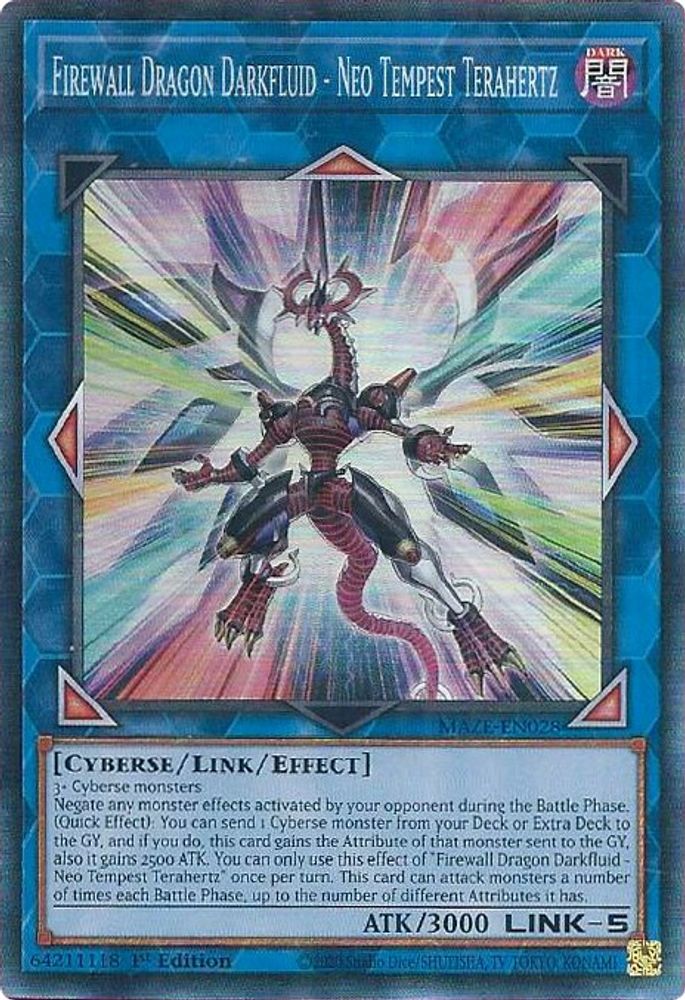 Firewall Dragon Darkfluid - Neo Tempest Terahertz (CR) (MAZE-EN028) - Collector's Rare