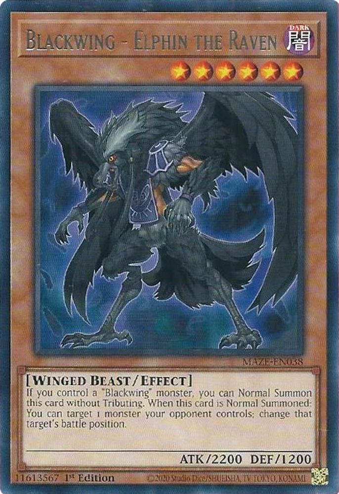 Blackwing - Elphin le Corbeau [MAZE-EN038] Rare 