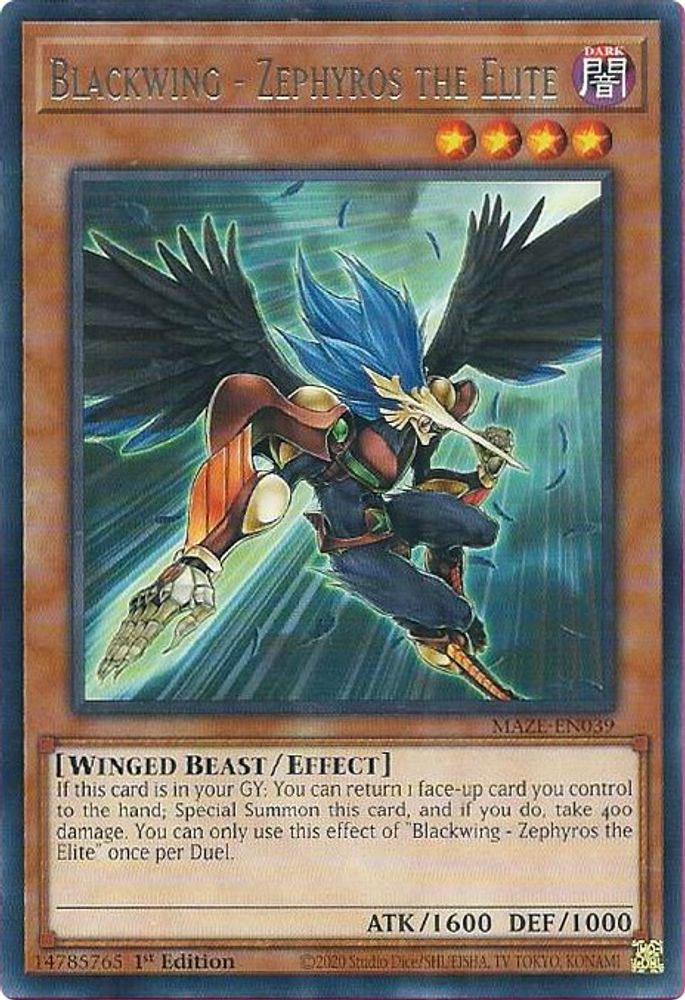 Blackwing - Zephyros the Elite (MAZE-EN039) - Rare