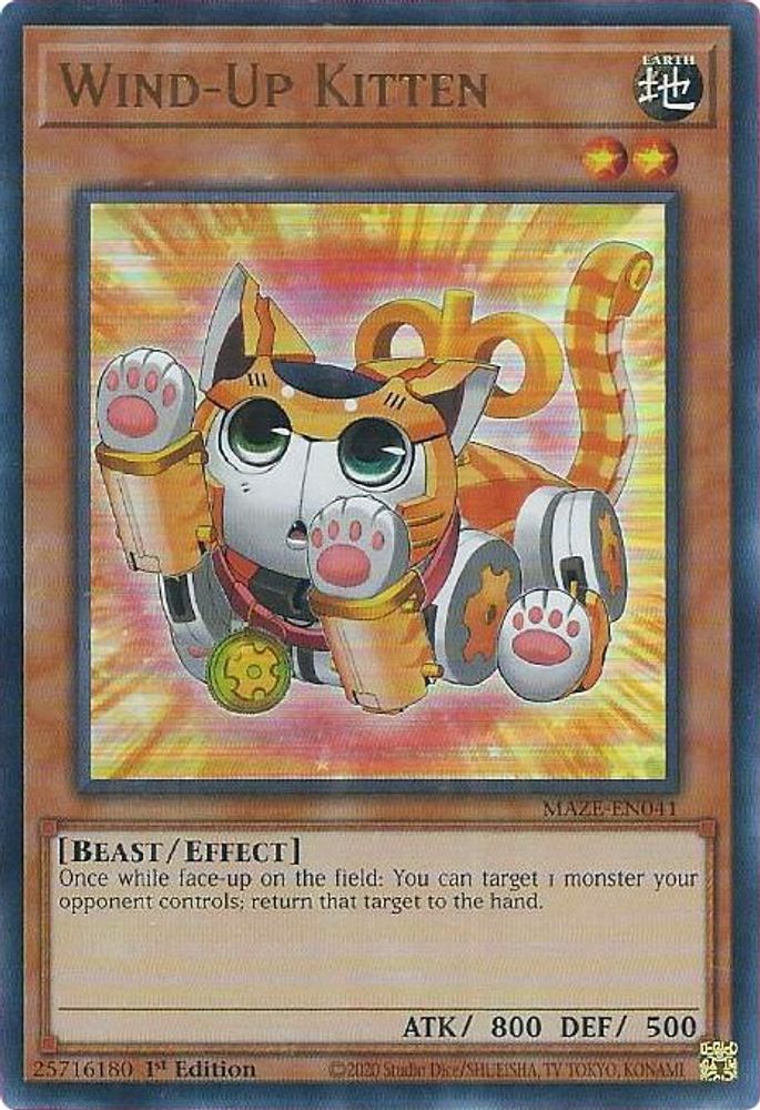 Wind-Up Kitten (MAZE-EN041) - Ultra Rare