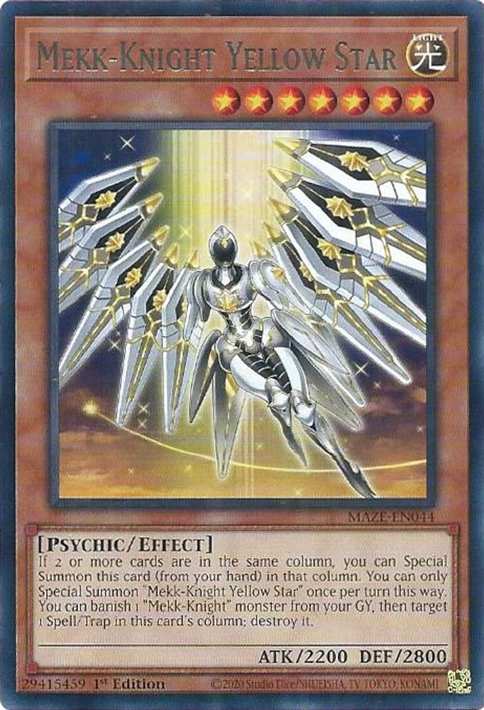 Mekk-Knight Yellow Star (MAZE-EN044) - Rare