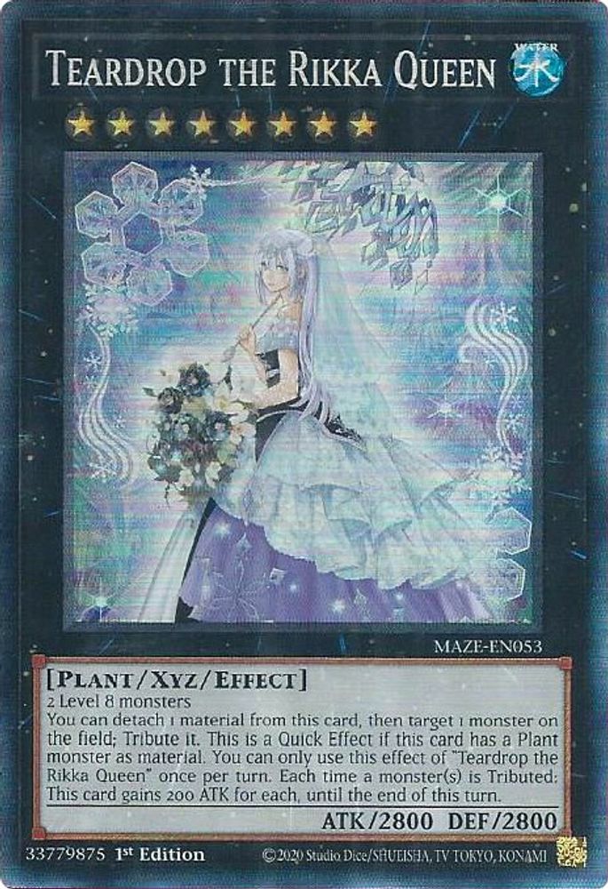 Teardrop la reine Rikka [MAZE-EN053] Rare de collection 