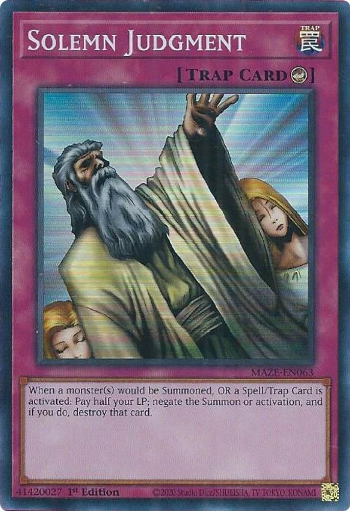 Solemn Judgment (MAZE-EN063) - Super Rare