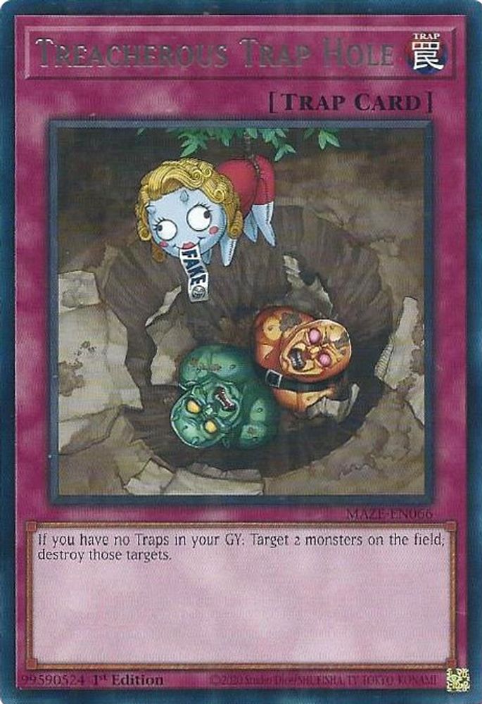 Treacherous Trap Hole (MAZE-EN066) - Rare