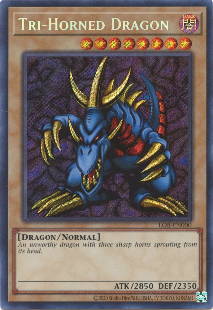 Tri-Horned Dragon (LOB-EN000) (LOB-EN000) - Secret Rare