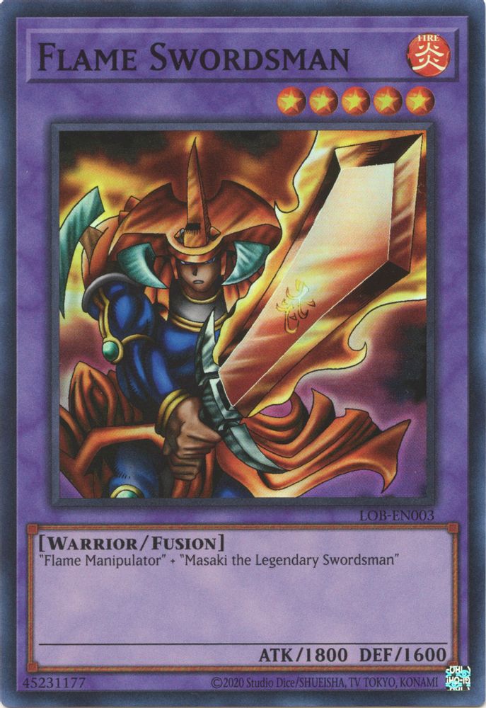 Flame Swordsman (LOB-EN003) - Super Rare