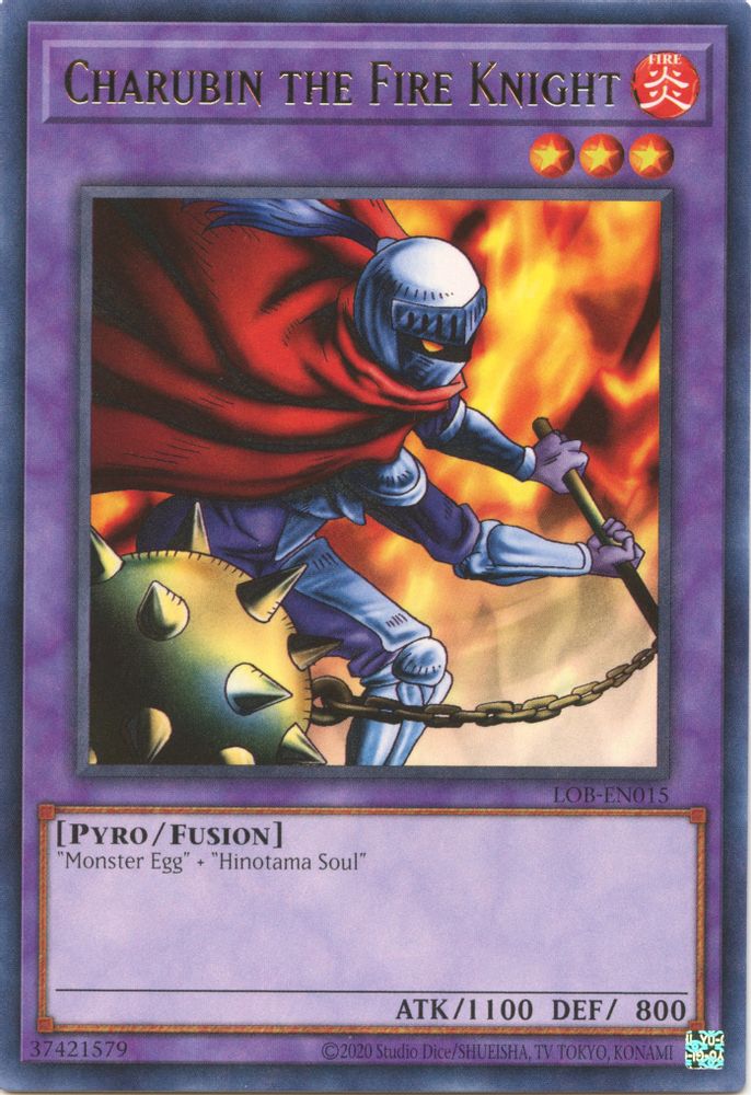 Charubin the Fire Knight (LOB-EN015) - Rare