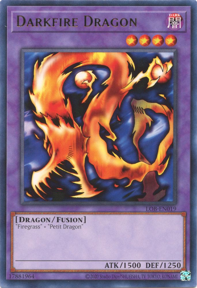 Darkfire Dragon (LOB-EN019) - Rare