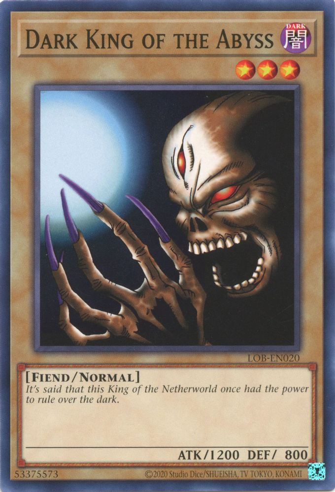 Dark King of the Abyss (LOB-EN020) - Common