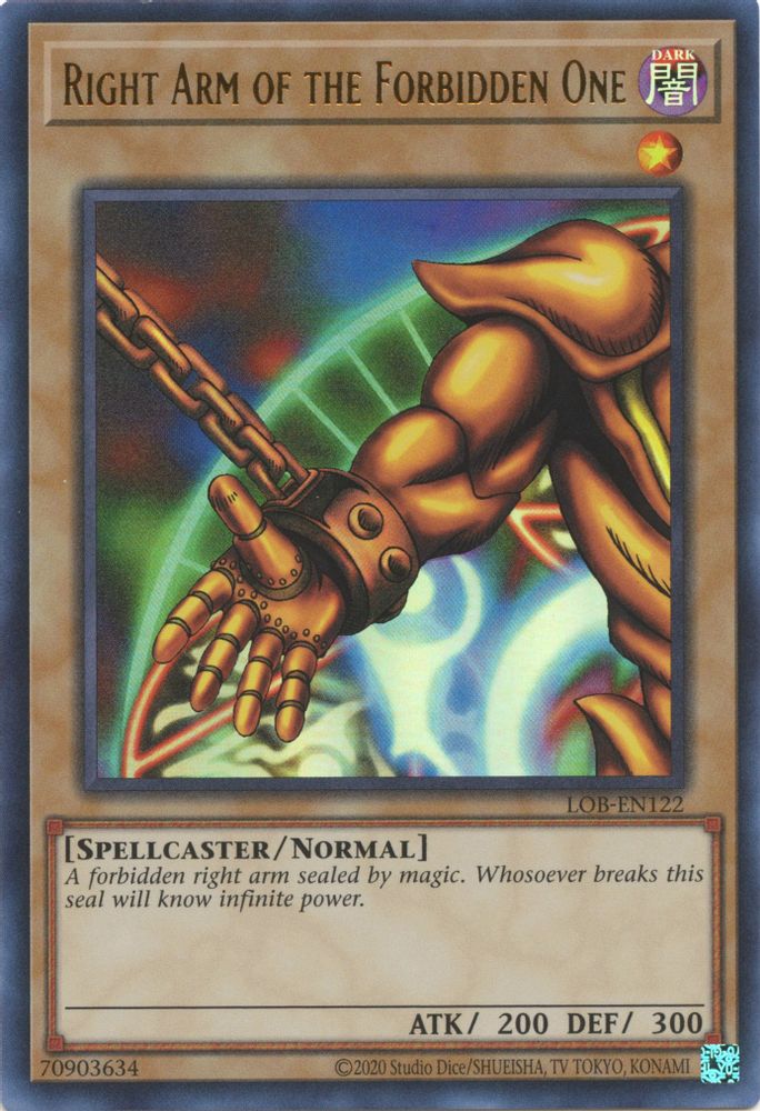 Right Arm of the Forbidden One (LOB-EN122) - Ultra Rare