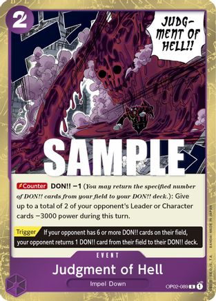 Judgment of Hell (OP02-089) - Rare