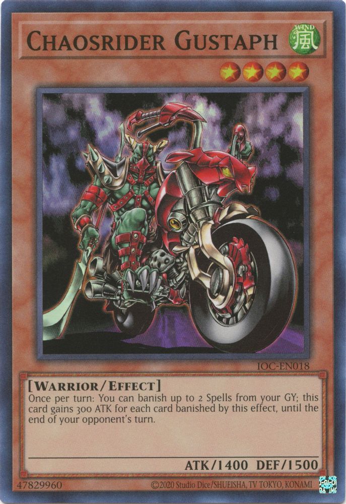 Chaosrider Gustaph (IOC-EN018) - Super Rare