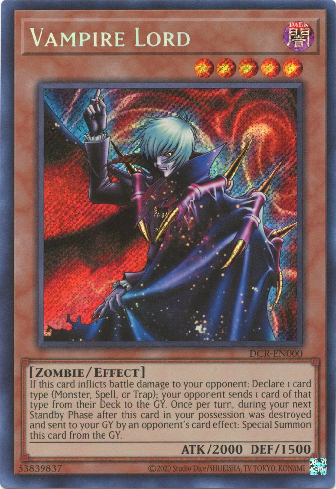 Vampire Lord (DCR-EN000) - Secret Rare