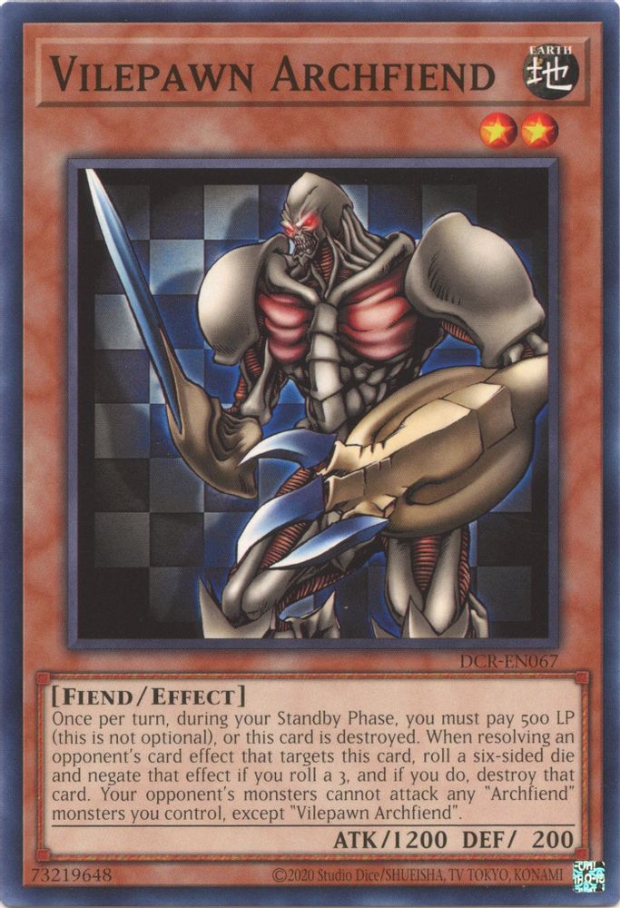 Vilepawn Archfiend (DCR-EN067) - Common