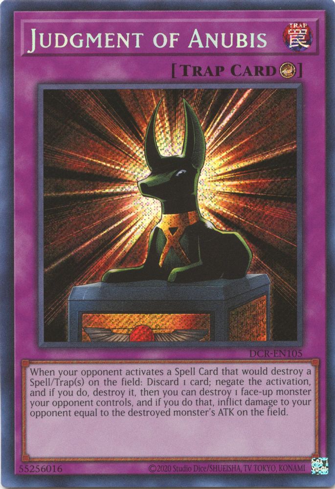 Jugement d'Anubis (25e anniversaire) [DCR-EN105] Secret Rare 