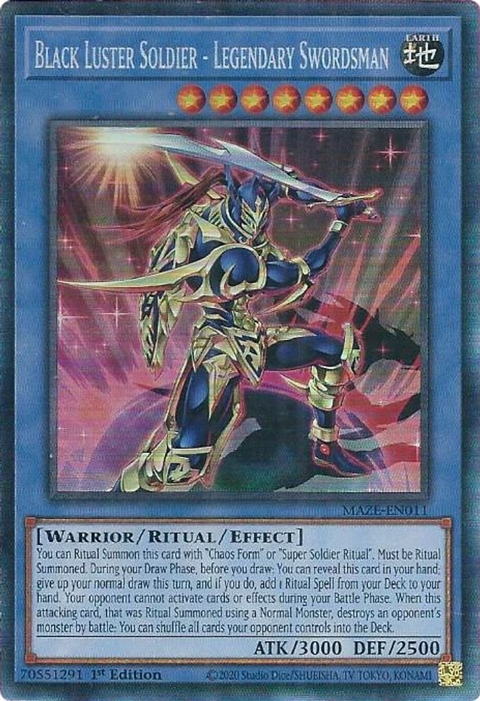 Black Luster Soldier - Legendary Swordsman (CR) (MAZE-EN011) - Collector's Rare