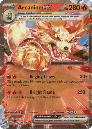 Arcanine ex 032/198  - Holofoil - Double Rare