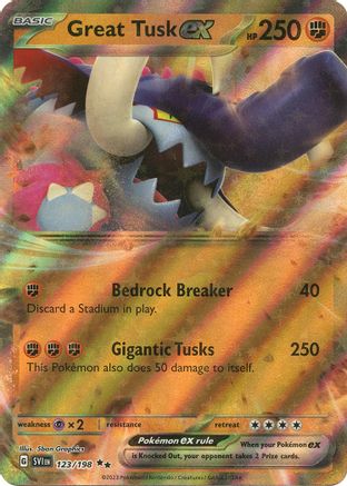 Great Tusk ex 123/198  - Holofoil - Double Rare