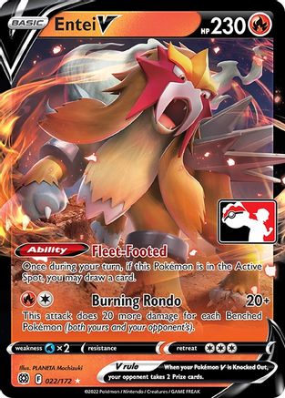 Entei V 022/172  - Holofoil - Ultra Rare