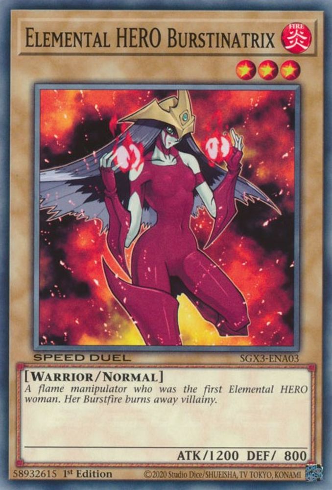Elemental HERO Burstinatrix (SGX3-ENA03) - Common
